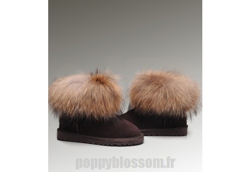 Absolument Ugg-188 Mini Fox Fur Boots de chocolat de bonne qualité?